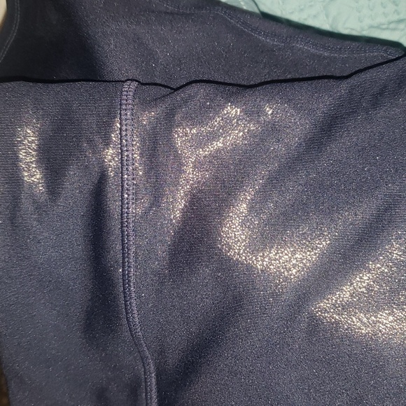 JOYLAB NAVY AND GOLD SHIMMER LEGGINGS - Picture 2 of 8